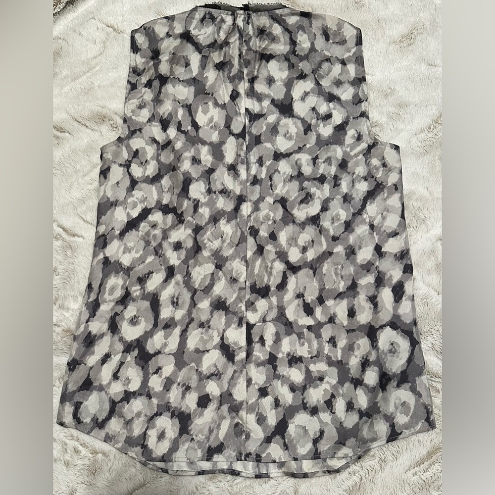 THEORY Silk Swintin Reflect Print Sleeveless Top Size Small - Picture 9 of 12